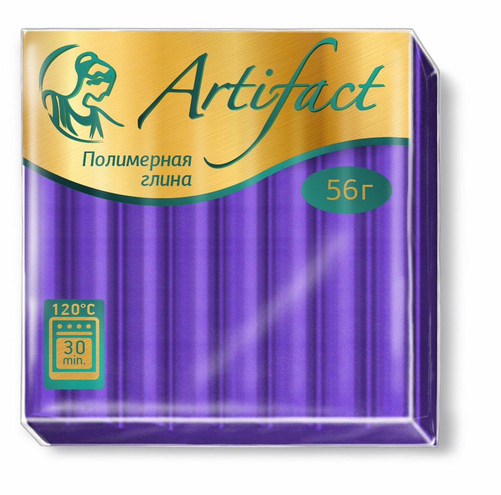 Полимерная глина Артефакт 56 гр. флуоресцентный фиолетовый