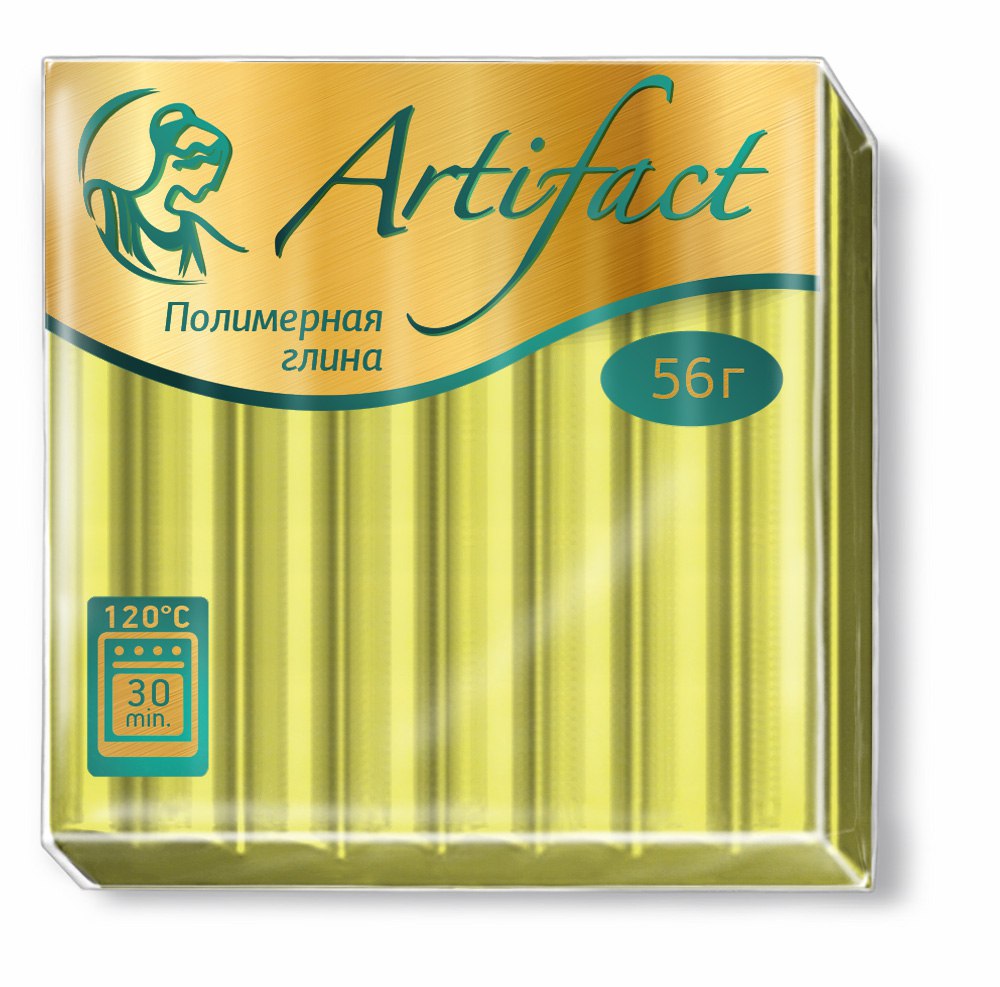 Полимерная глина Артефакт 56 гр. флуоресцентный лимонный