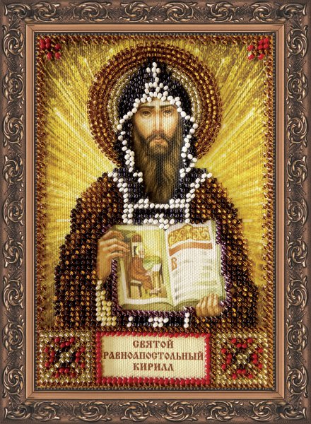 Набор для вышивки бисером именной мини-иконы «Святой Кирилл»