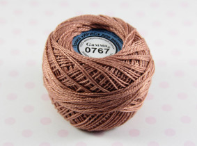 Пряжа "Gamma" Ирис 100% хлопок 10 г 82 м №0767 какао
