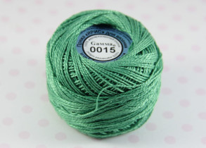 Пряжа "Gamma" Ирис 100% хлопок 10 г 82 м №0015 св.зеленый