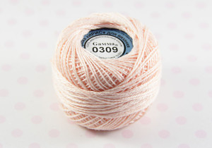 Пряжа "Gamma" Ирис 100% хлопок 10 г 82 м №0309 св-розовый