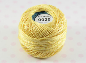 Пряжа "Gamma" Ирис 100% хлопок 10 г 82 м №0020 роз-желтый