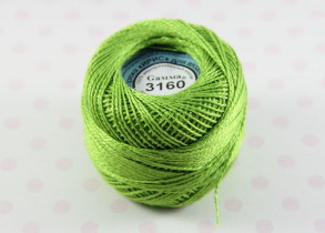 Пряжа "Gamma" Ирис 100% хлопок 10 г 82 м №3160 яр.зеленый