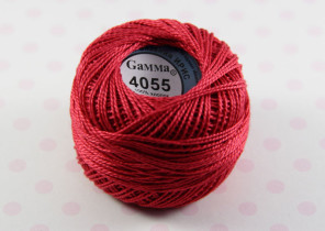 Пряжа "Gamma" Ирис 100% хлопок 10 г 82 м №4055 малиновый