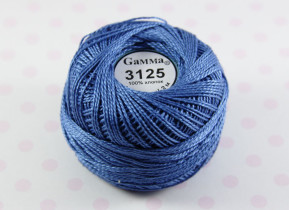 Пряжа "Gamma" Ирис 100% хлопок 10 г 82 м №3125 св.св.синий
