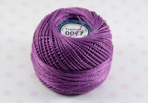Пряжа "Gamma" Ирис 100% хлопок 10 г 82 м №0077 сиреневый