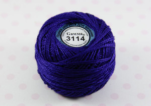 Пряжа "Gamma" Ирис 100% хлопок 10 г 82 м №3114 синий