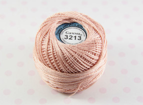 Пряжа "Gamma" Ирис 100% хлопок 10 г 82 м №3213 т.кремовый