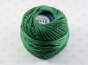Пряжа "Gamma" Ирис 100% хлопок 10 г 82 м №0212 зеленый