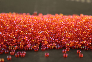 Бисер Чехия круглый 10/0 500г 91030 ярко-оранжевый