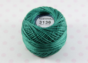 Пряжа "Gamma" Ирис 100% хлопок 10 г 82 м №3136 яр.зеленый