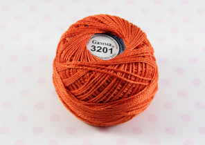 Пряжа "Gamma" Ирис 100% хлопок 10 г 82 м №3201 св.красный