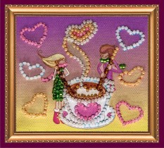 Набор-магнит для вышивки бисером «Аромат любви»