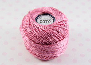 Пряжа "Gamma" Ирис 100% хлопок 10 г 82 м №0070 розовый