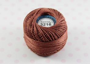Пряжа "Gamma" Ирис 100% хлопок 10 г 82 м №3216 коричневый