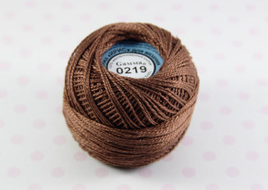 Пряжа "Gamma" Ирис 100% хлопок 10 г 82 м №0219 коричневый