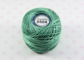 Пряжа "Gamma" Ирис 100% хлопок 10 г 82 м №0504 зеленый
