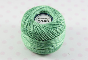Пряжа "Gamma" Ирис 100% хлопок 10 г 82 м №3148 салатовый