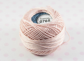 Пряжа "Gamma" Ирис 100% хлопок 10 г 82 м №0765 св.роз-бежевый