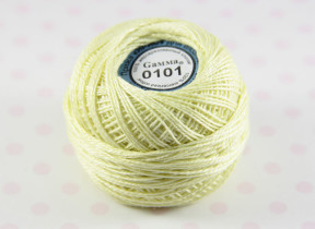 Пряжа "Gamma" Ирис 100% хлопок 10 г 82 м №0101 бл.желтый