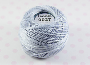 Пряжа "Gamma" Ирис 100% хлопок 10 г 82 м №0027 св.голубой