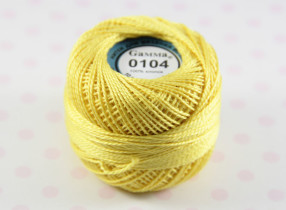 Пряжа "Gamma" Ирис 100% хлопок 10 г 82 м №0104 желтый