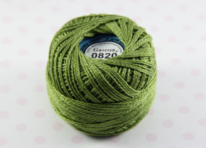 Пряжа "Gamma" Ирис 100% хлопок 10 г 82 м №0820 хаки