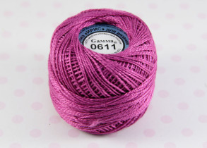 Пряжа "Gamma" Ирис 100% хлопок 10 г 82 м №0611 яр.сиреневый