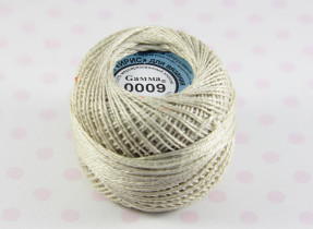 Пряжа "Gamma" Ирис 100% хлопок 10 г 82 м №0009 св-сер-бежевый
