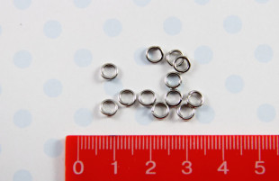 " Zlatka" Кольцо для бус R- 04 3 мм №02 под никель