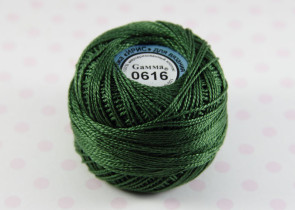 Пряжа "Gamma" Ирис 100% хлопок 10 г 82 м №0616 т-хаки