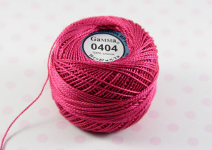 Пряжа "Gamma" Ирис 100% хлопок 10 г 82 м №0404 малиновый