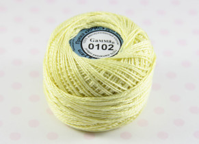 Пряжа "Gamma" Ирис 100% хлопок 10 г 82 м №0102 св.лимонный