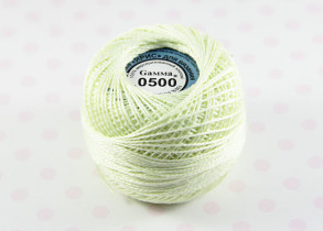 Пряжа "Gamma" Ирис 100% хлопок 10 г 82 м №0500 бледно-салатовый