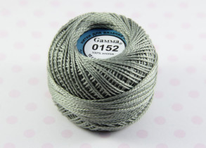 Пряжа "Gamma" Ирис 100% хлопок 10 г 82 м №0152 серый