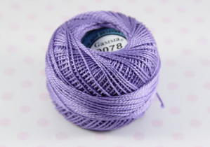 Пряжа "Gamma" Ирис 100% хлопок 10 г 82 м №0078 св.фиолетовый