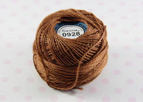 Пряжа "Gamma" Ирис 100% хлопок 10 г 82 м №0928 коричневый