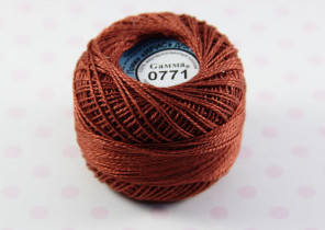 Пряжа "Gamma" Ирис 100% хлопок 10 г 82 м №0771 красно-коричневый