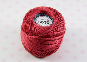Пряжа "Gamma" Ирис 100% хлопок 10 г 82 м №3090 гр.малиновый