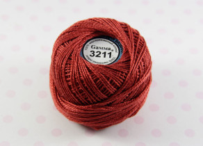 Пряжа "Gamma" Ирис 100% хлопок 10 г 82 м №3211 гр.вишневый