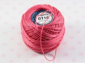 Пряжа "Gamma" Ирис 100% хлопок 10 г 82 м №0116 яр.розовый