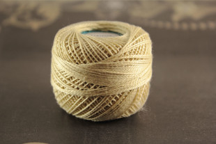 Пряжа "Gamma" Ирис 100% хлопок 10 г 82 м №0001 св.беж