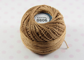 Пряжа "Gamma" Ирис 100% хлопок 10 г 82 м №0806 т.бежевый