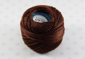 Пряжа "Gamma" Ирис 100% хлопок 10 г 82 м №0930 т.коричневый