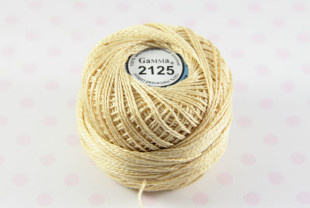 Пряжа "Gamma" Ирис 100% хлопок 10 г 82 м №2125 св.-золотистый