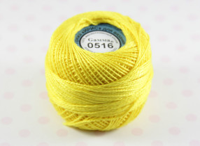 Пряжа "Gamma" Ирис 100% хлопок 10 г 82 м №0516 желтый