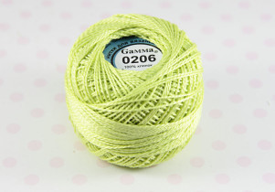 Пряжа "Gamma" Ирис 100% хлопок 10 г 82 м №0206 желто-салатовый