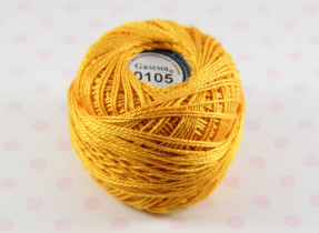 Пряжа "Gamma" Ирис 100% хлопок 10 г 82 м №0105 св-оранжевый