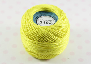 Пряжа "Gamma" Ирис 100% хлопок 10 г 82 м №3192 яр.желтый